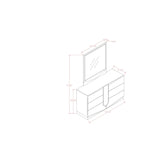 Vios - Zebra High Gloss Dresser - White - Furniture Home Direct