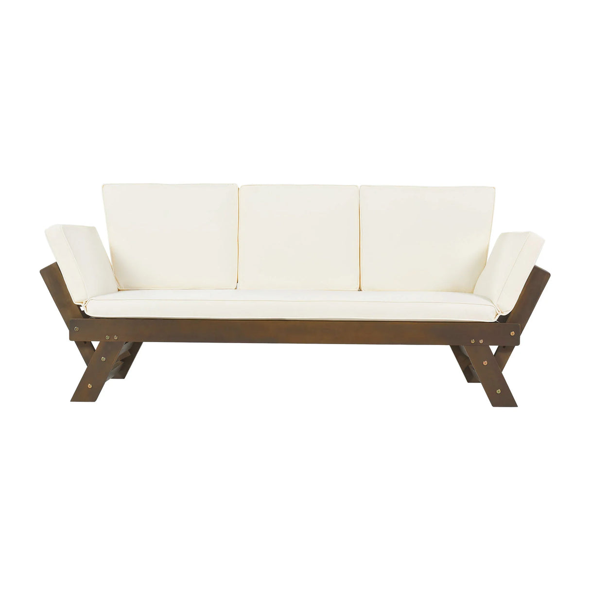Outdoor Sofa with Adjustable Armrests - Beige - Furniture Home Direct