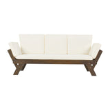 Outdoor Sofa with Adjustable Armrests - Beige - Furniture Home Direct