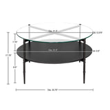 Caroline - Round Coffee Table - Black - Furniture Home Direct