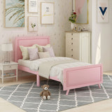 Twin Platform Bed Frame Mattress Foundation With Headboard And Wood Slat Support - Furniture Home Direct