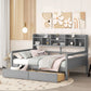 Daybed, Slat Support, With Bedside Shelves And 2 Drawers - Furniture Home Direct