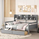 Daybed, Slat Support, With Bedside Shelves And 2 Drawers - Furniture Home Direct