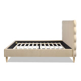 Stockholm - Modern Wavy Headboard Platform Bed - Furniture Home Direct