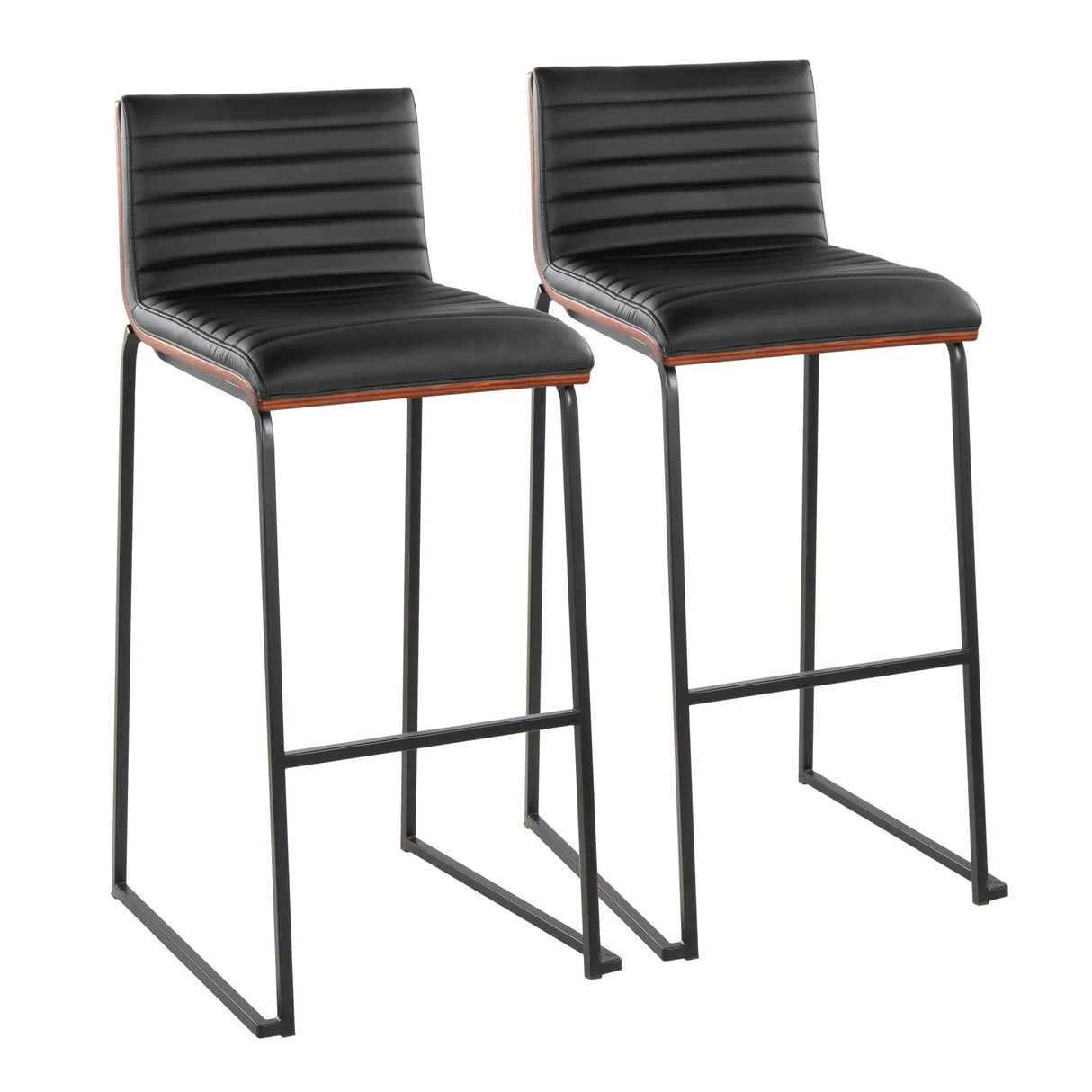 Mason Mara - Contemporary, Fixed Height Barstool (Set of 2) - Furniture Home Direct