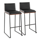 Mason Mara - Contemporary, Fixed Height Barstool (Set of 2) - Furniture Home Direct