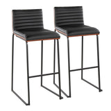 Mason Mara - Contemporary, Fixed Height Barstool (Set of 2) - Furniture Home Direct