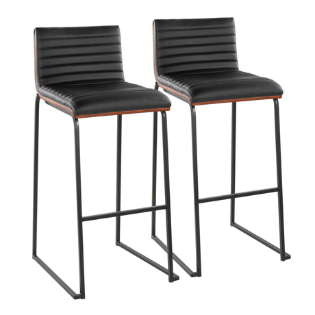 Mason Mara - Contemporary, Fixed Height Barstool (Set of 2) - Furniture Home Direct