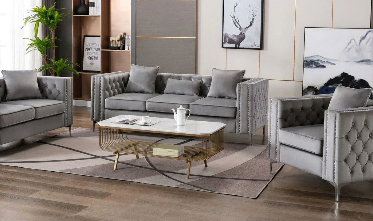 Lorreto - Velvet Sofa - Furniture Home Direct