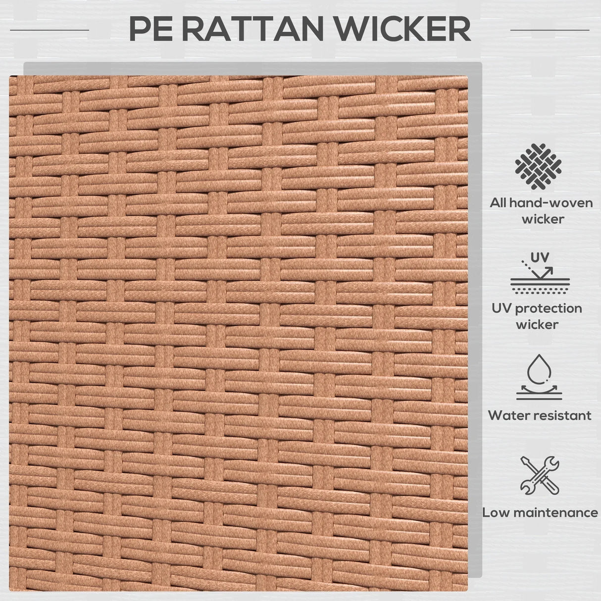 Outdoor Wicker Sofa - Gray - Furniture Home Direct