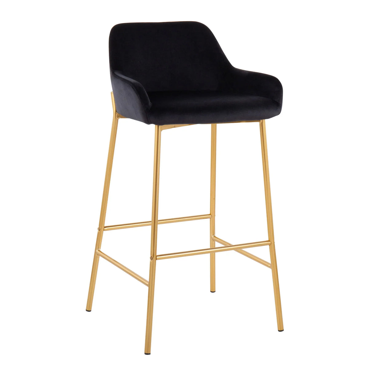 Daniella - Contemporary / Glam Fixed Height Bar Stool (Set of 2) - Furniture Home Direct