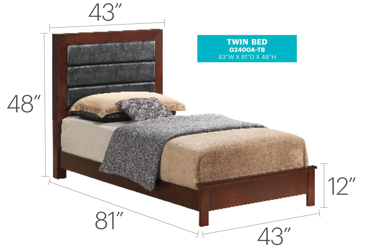 Transitional Modern Design Bed - Furniture Home Direct