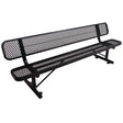 6' Outdoor Steel Bench With Backrest - Furniture Home Direct