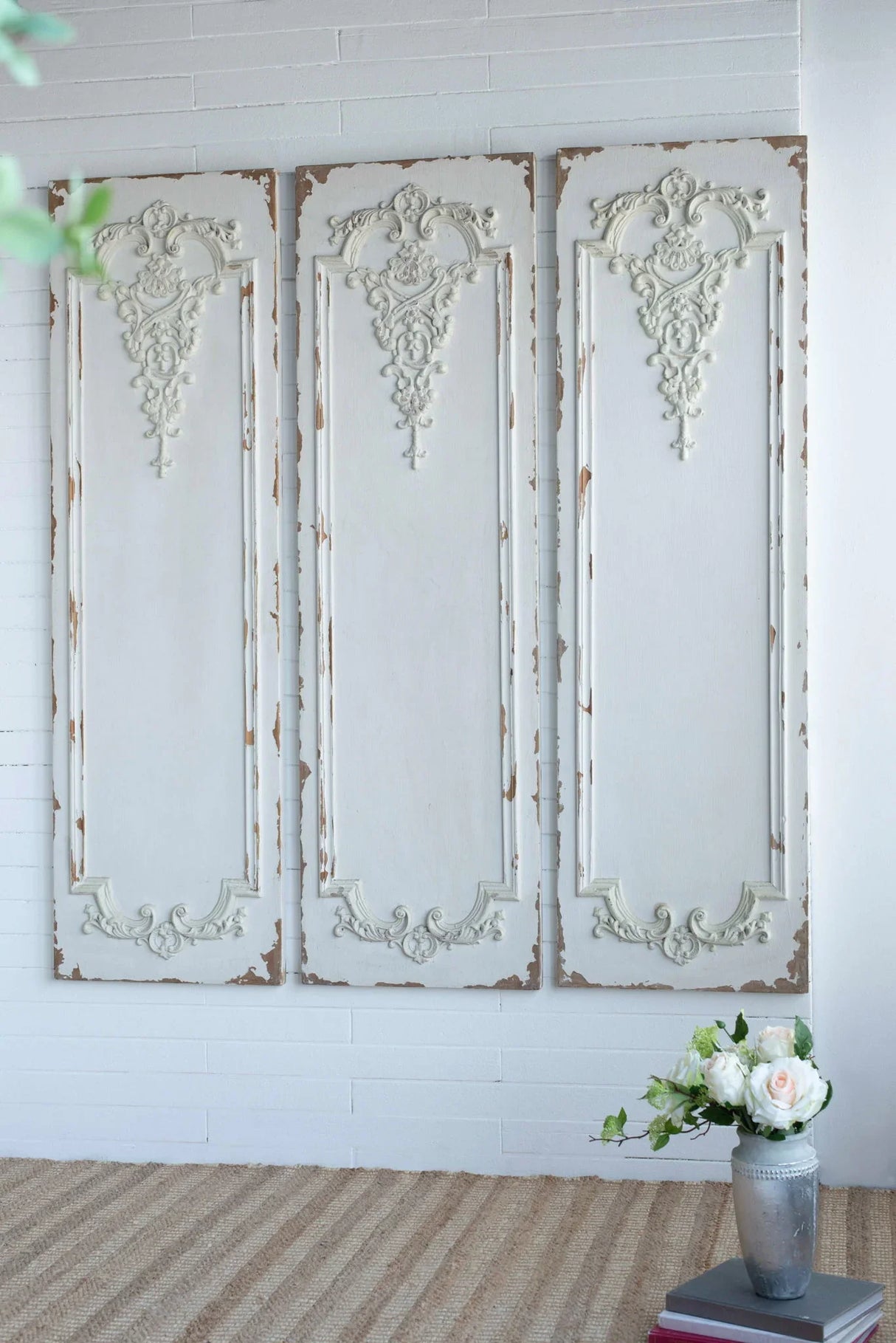 Set Of Large Wooden Rectangle Hanging Panels - Furniture Home Direct