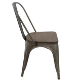Oregon - IndustrialFarmhouse Stackable Dining Chair (Set of 2) - Furniture Home Direct