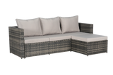 6 Piece Wicker Patio Set With Glass Table - Furniture Home Direct