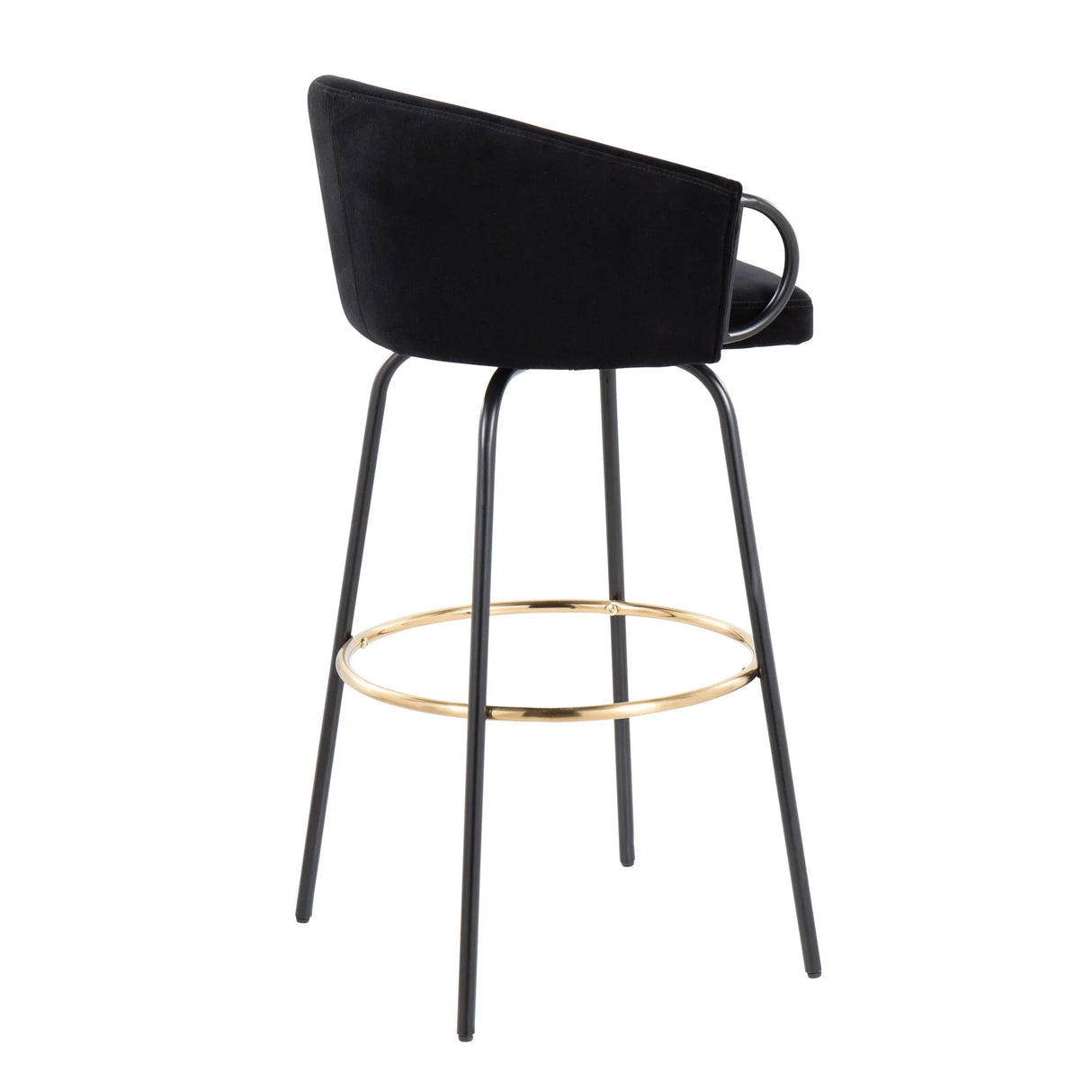 Claire - Contemporary / Glam Barstool With Footrest (Set of 2) - Furniture Home Direct