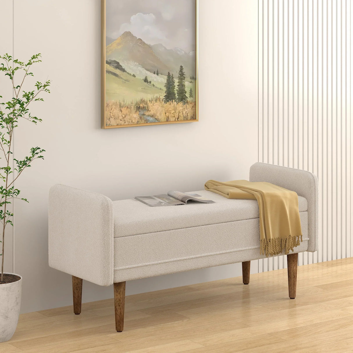 Teddy Velvet Storage Stool With Storage Space For Apartments - Furniture Home Direct