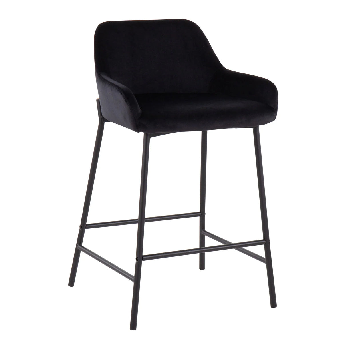 Daniella - Industrial Fixed Height Counter Stool (Set of 2) - Furniture Home Direct