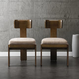 Upholstered Dining Fabric Side Chairs (Set of 2)