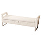 Wide Storage Soft Ottoman Bench With Armrests - Furniture Home Direct