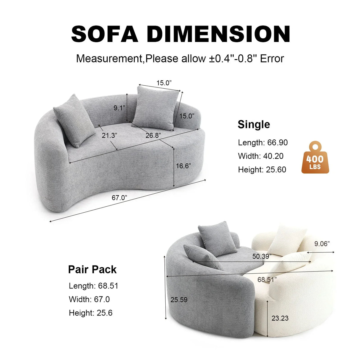 Tai Chi - Curved Dual Depth Loveseat - Furniture Home Direct