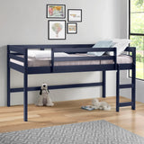 Lara - Twin Loft Bed - Navy Blue - Furniture Home Direct