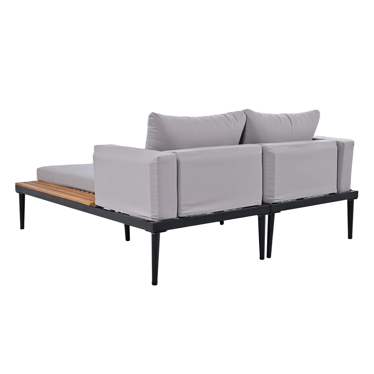 Outdoor Sectional Sofa With Chaise All Weather Gray - Furniture Home Direct