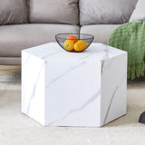 Modern Coffee Table With Complex Texture Patterns, Stylish And Durable Design - White - Furniture Home Direct