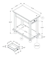 Accent End Table, Storage Drawer, Traditional - Espresso - Furniture Home Direct