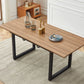Square Extendable Dining Table With Metal Leg, Modern Space Saving Kitchen Table For Living Room - Furniture Home Direct