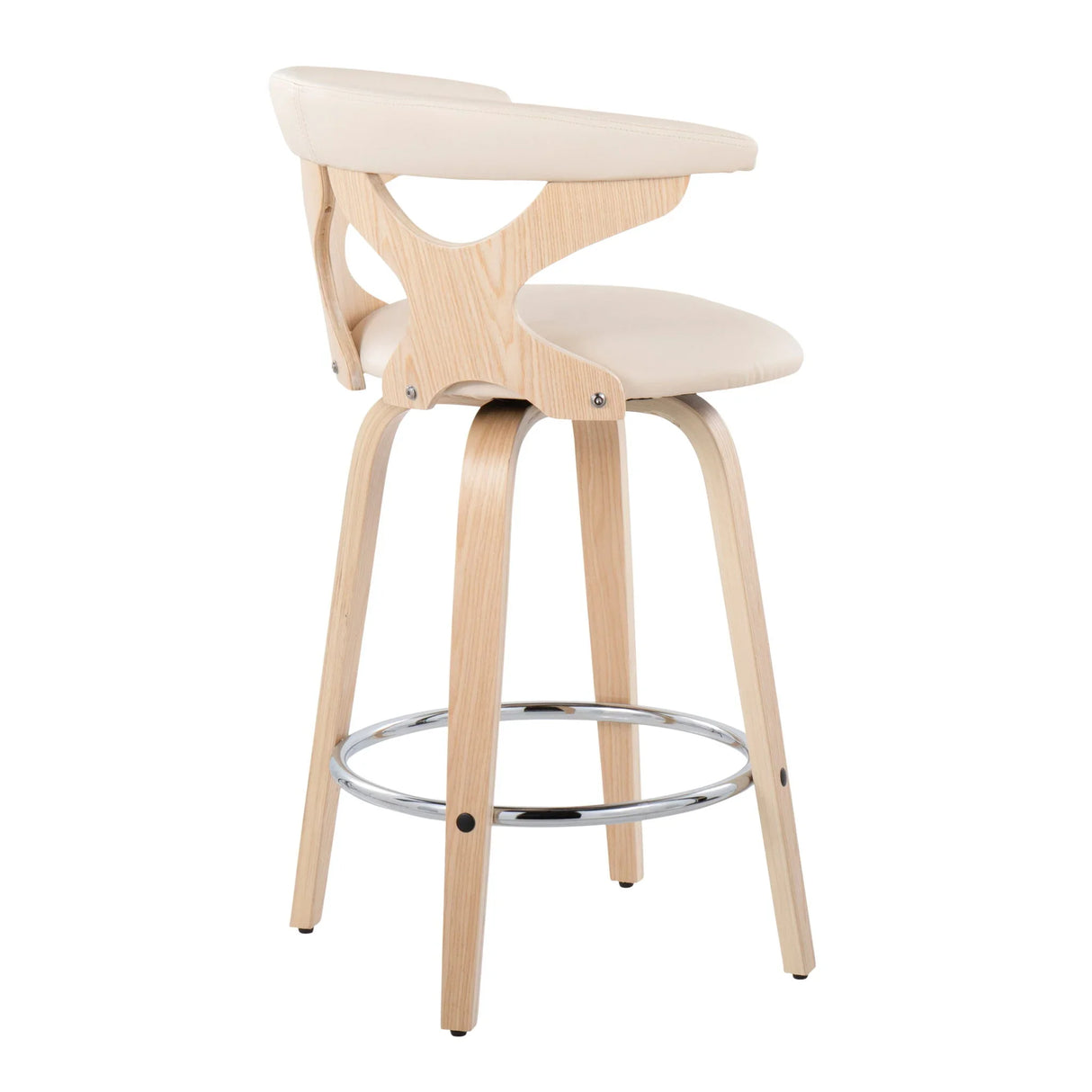 Gardenia - Mid Century Modern Fixed Height Counter Stool With Swivel (Set of 2) - Furniture Home Direct