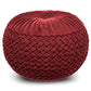 Grafton - Handcrafted Velvet Round Pouf - Furniture Home Direct