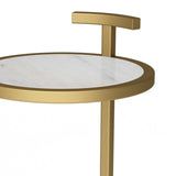Brook - C Side Table - White / Gold - Furniture Home Direct