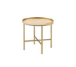 Mithea - End Table - Oak / Gold - Furniture Home Direct