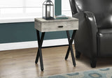 Accent Side X Table, Storage Drawer, Contemporary & Modern - Furniture Home Direct