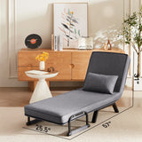 Convertible 5 In 1 Folding Chair Bed With Adjustable Backrest & Pillow Linen - Furniture Home Direct