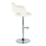 Margarite - Contemporary Ajustable Barstool With Swivel With Rounded T Footrest (Set of 2) - Furniture Home Direct