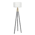 Sway - Floor Lamp With On / Off Switch Triple Legs Shade - Black / Gold / White - Furniture Home Direct