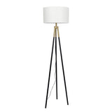 Sway - Floor Lamp With On / Off Switch Triple Legs Shade - Black / Gold / White - Furniture Home Direct