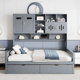 Daybed With All-In-One Cabinet And Shelf - Furniture Home Direct