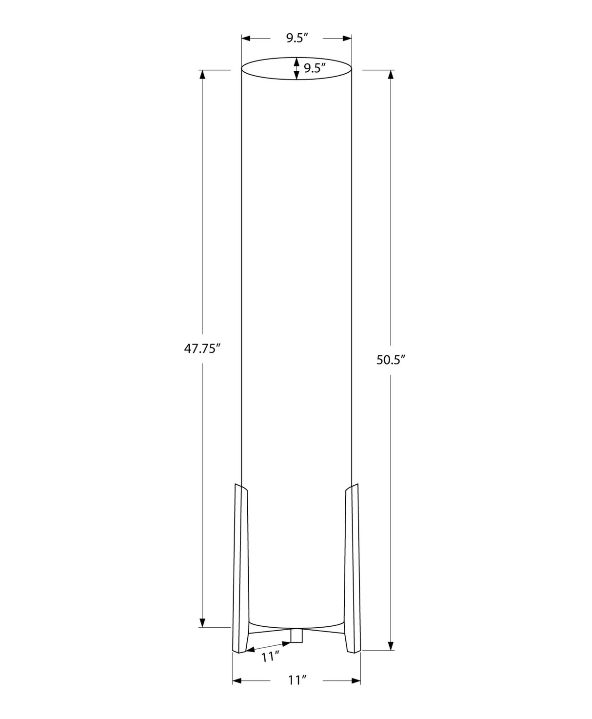 Lighting, Floor Lamp, Wood Look, Contemporary - Brown - Furniture Home Direct