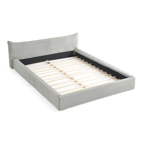 Modern Upholstered Bed Frame With Curved Headboard - Furniture Home Direct
