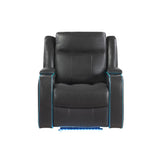 LED Power Recliner with Lift Arm Storage Charcoal USB