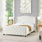 Fontana - Handcrafted Wingback Upholstered Platform Bed Frame - Furniture Home Direct