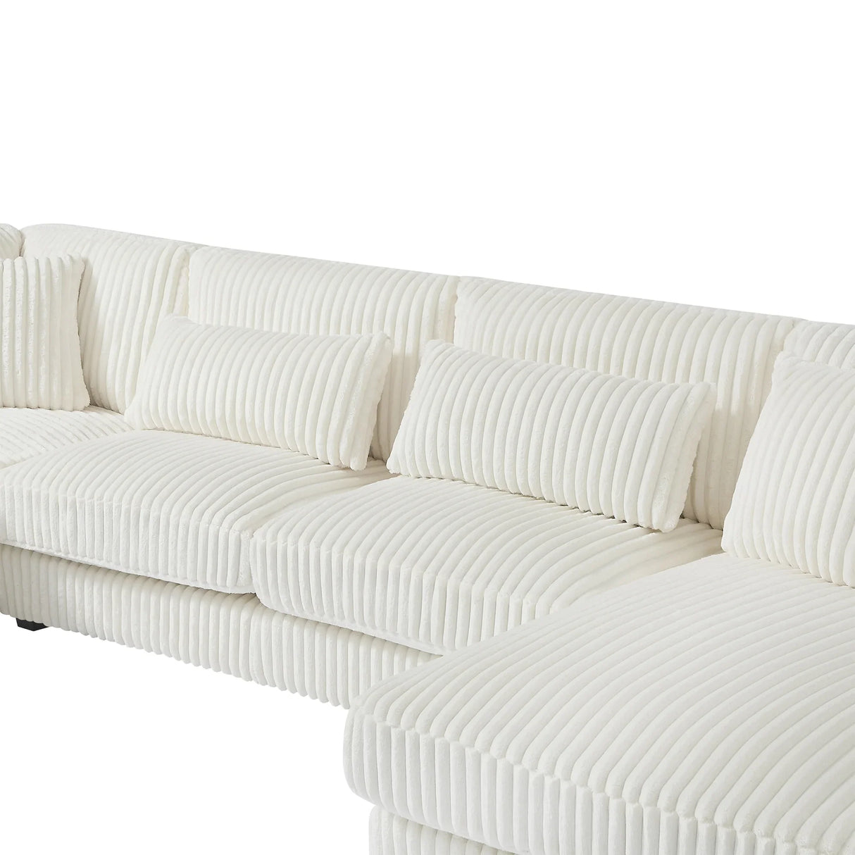 Sectional Sofa U Shaped Oversized With Chaise Beige - Furniture Home Direct