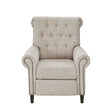 Aidan - Push Back Recliner Chair With Tufted Back And Nailhead Trim - Cream - Furniture Home Direct