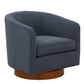 Miramar - Swivel Barrel Chair With Wooden Base - Furniture Home Direct