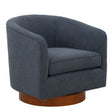 Miramar - Swivel Barrel Chair With Wooden Base - Furniture Home Direct
