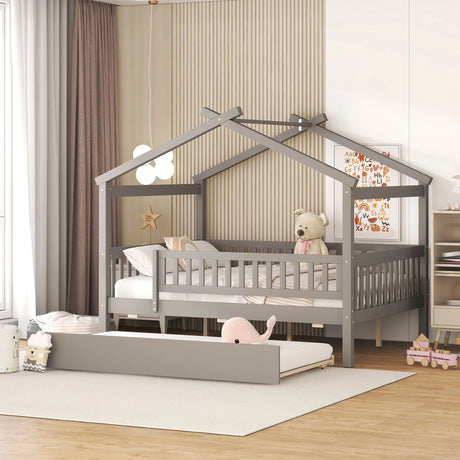 Creativity House Bed With Twin Size Trundle - Furniture Home Direct